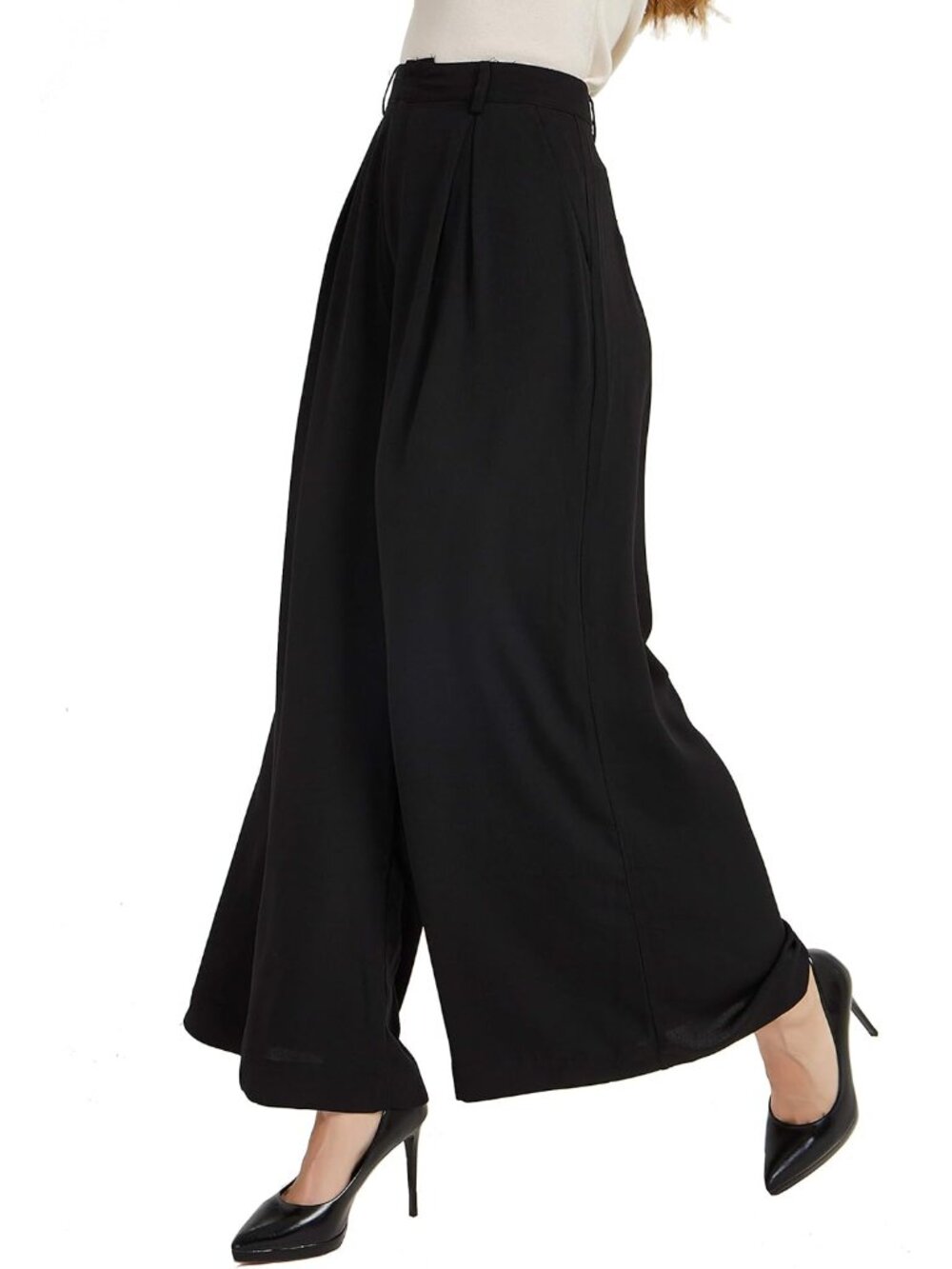 Womens High Waist Casual Wide Leg Palazzo Business Pants | Office Trousers, Dres